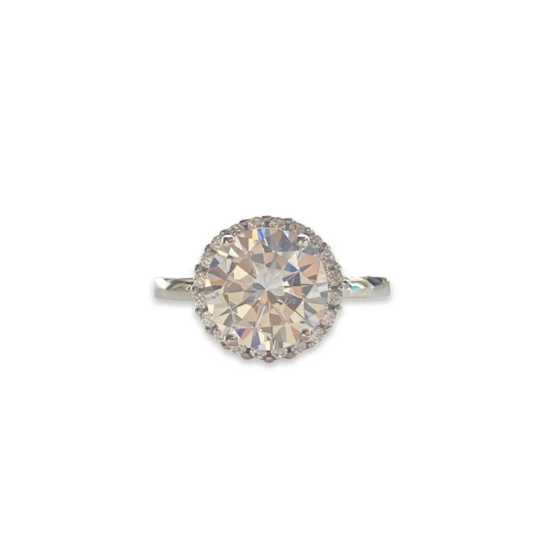 Adriene Round Cut Halo Ring