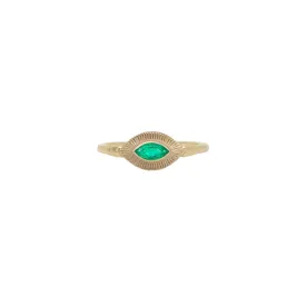 Ajna - Emerald 14k gold ring