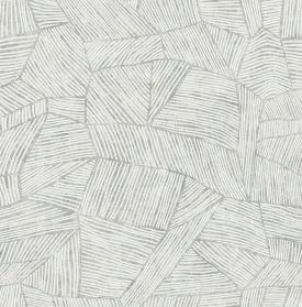 Aldabra Grey Textured Geometric Wallpaper  | Brewster Wallcovering