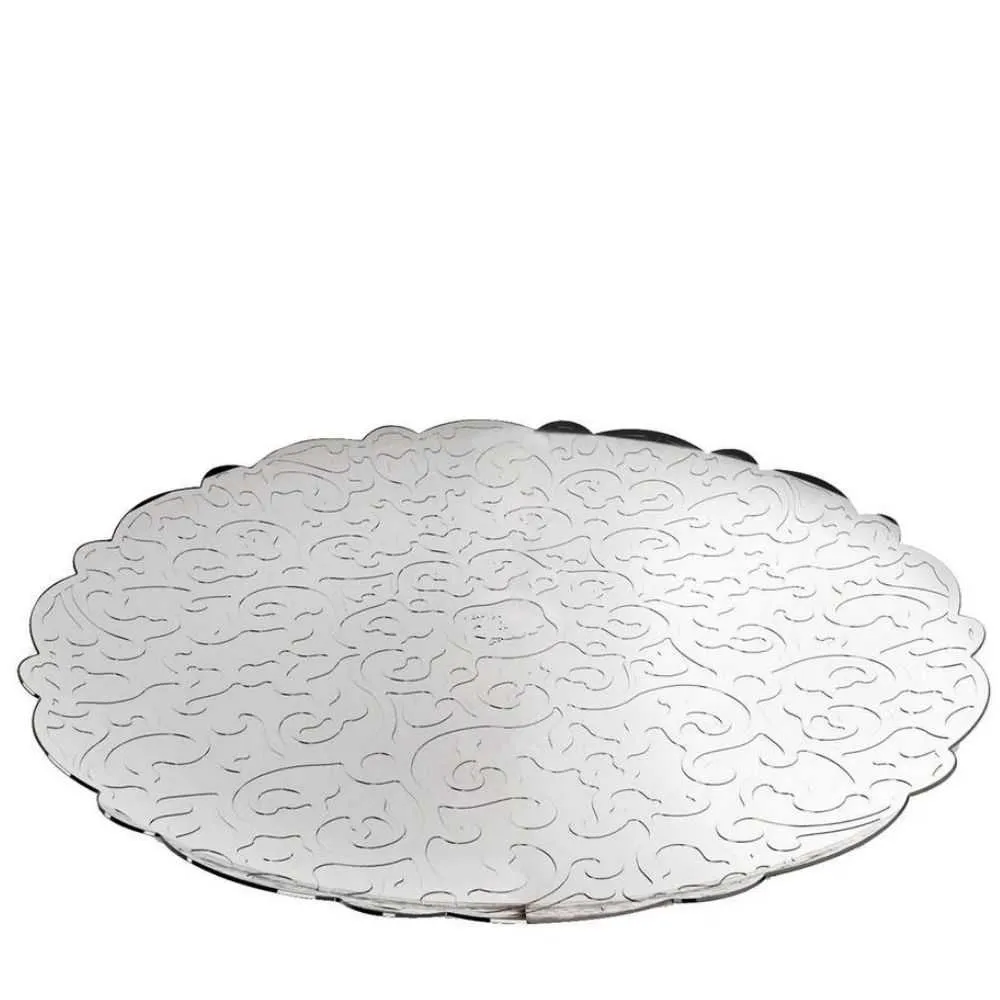 Alessi MW07 Dressed round tray in steel