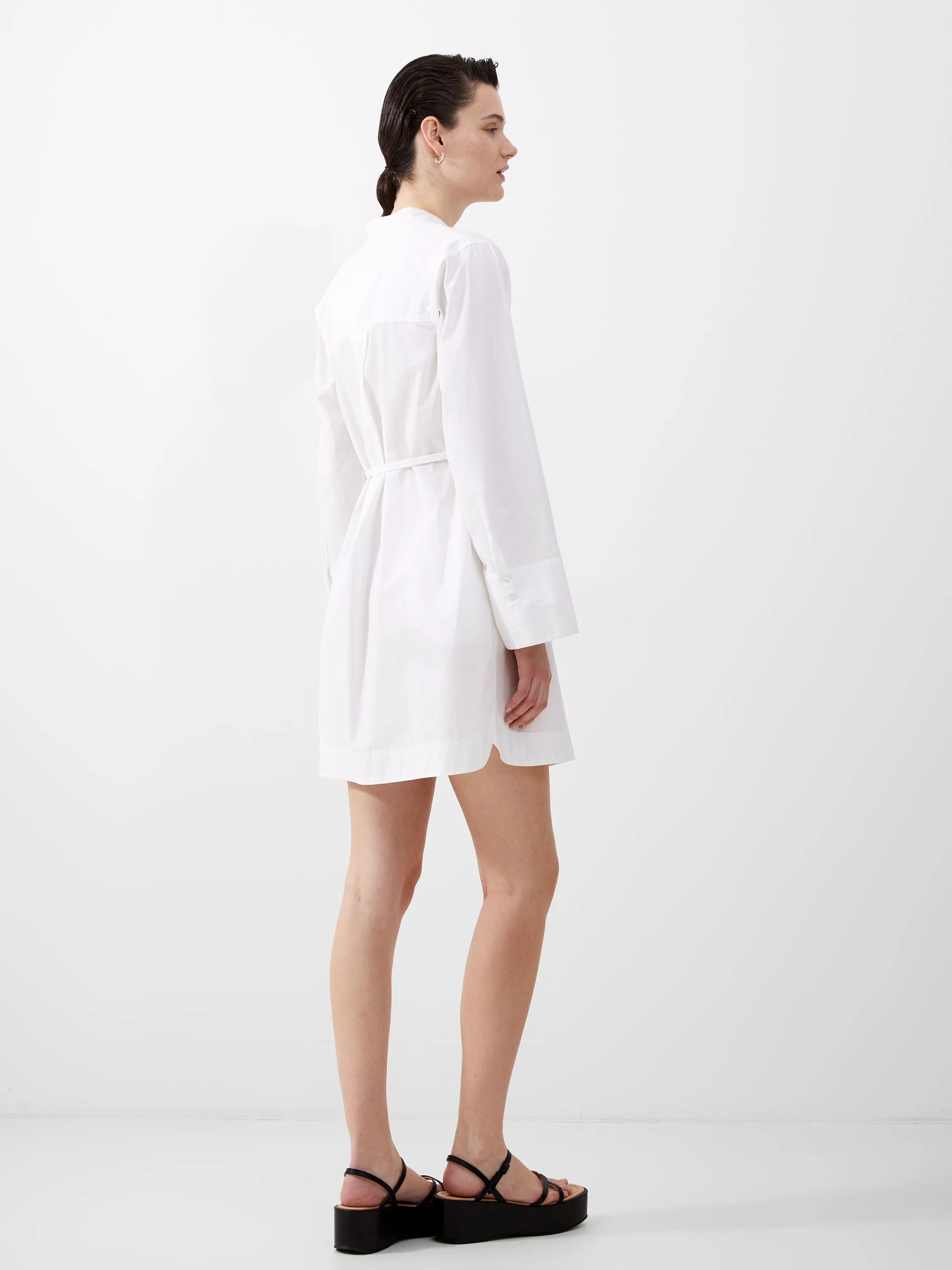 Alissa Cotton Wide Sleeve Shirt Dress