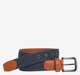 Amherst Knit Belt- Navy- Johnston&Murphy