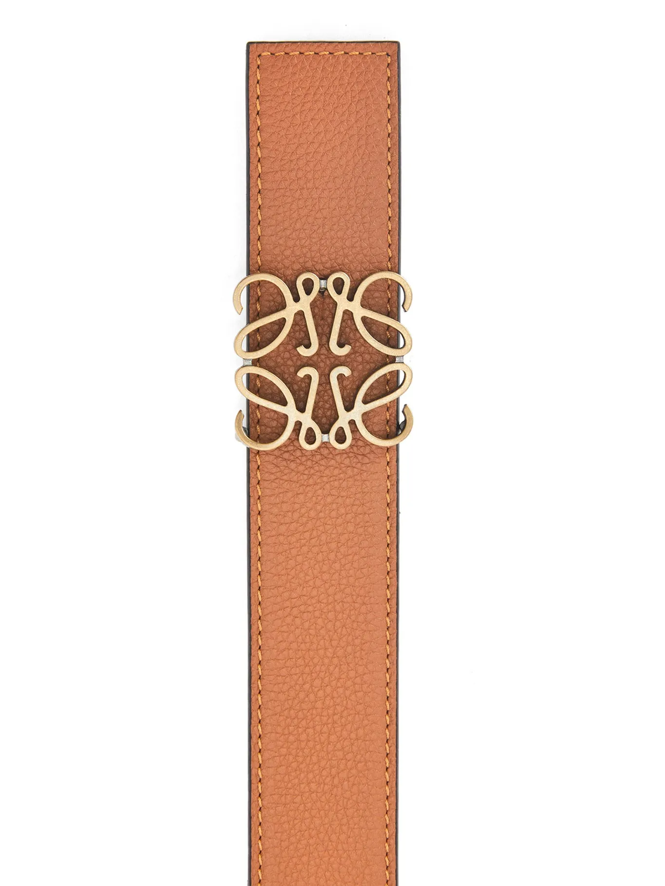 Anagram belt in soft grained calfskin and smooth calfskin