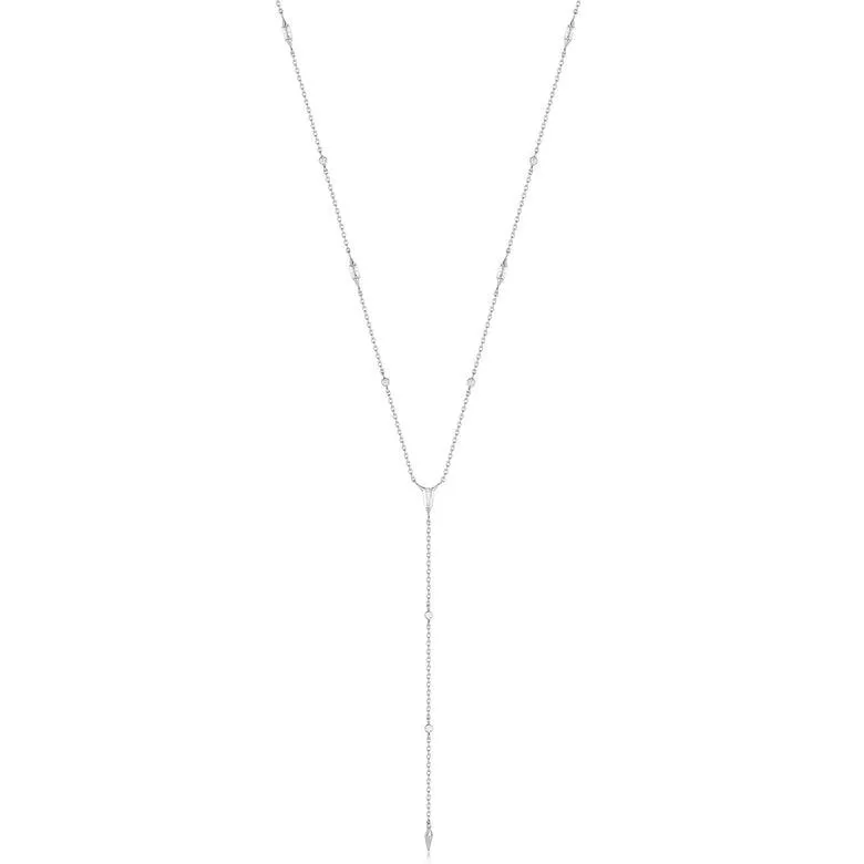 Ania Haie Silver Sparkle Point Y Necklace