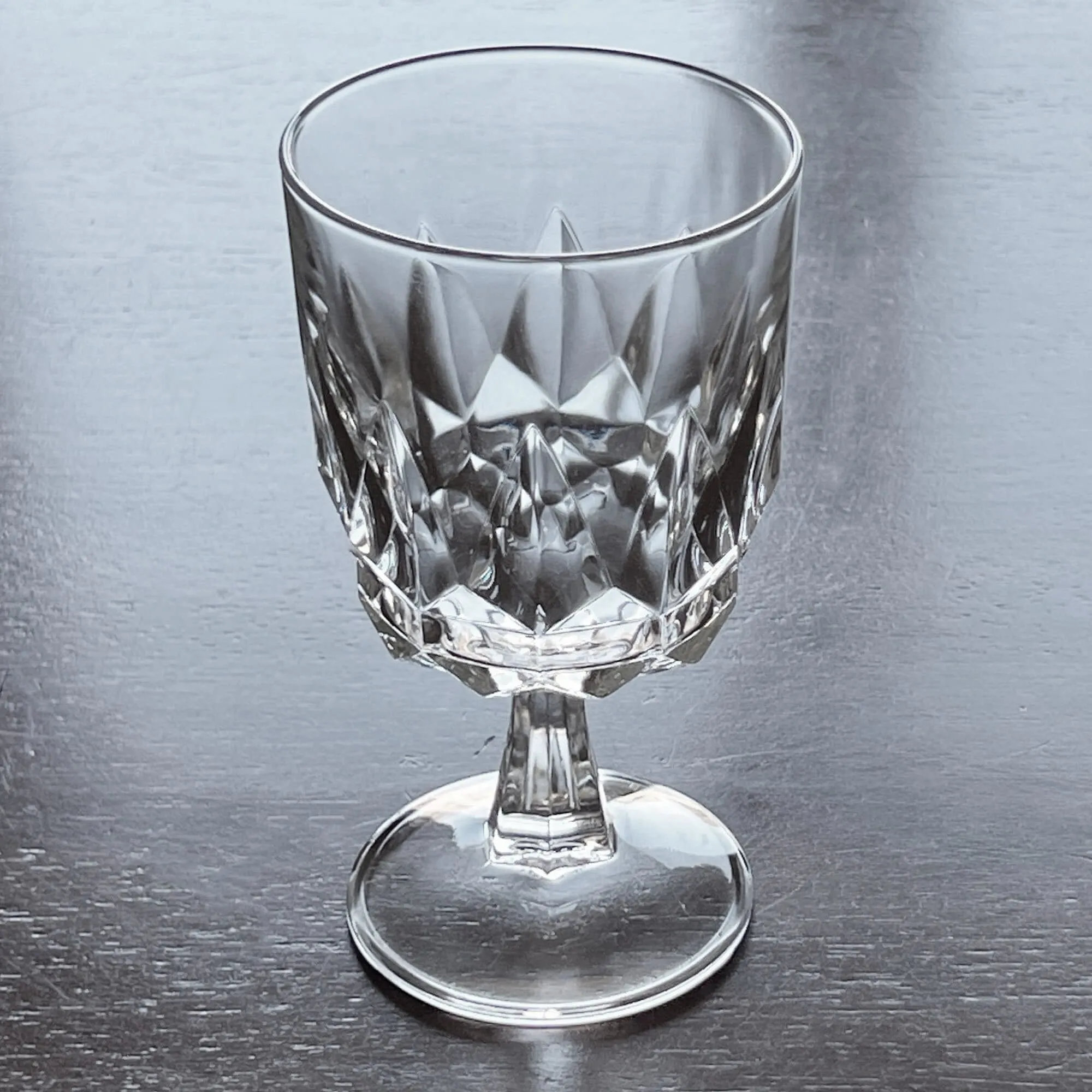 Arcoroc France Artic Clear Stemmed Water Goblets. 5-3/4" - Set of 5