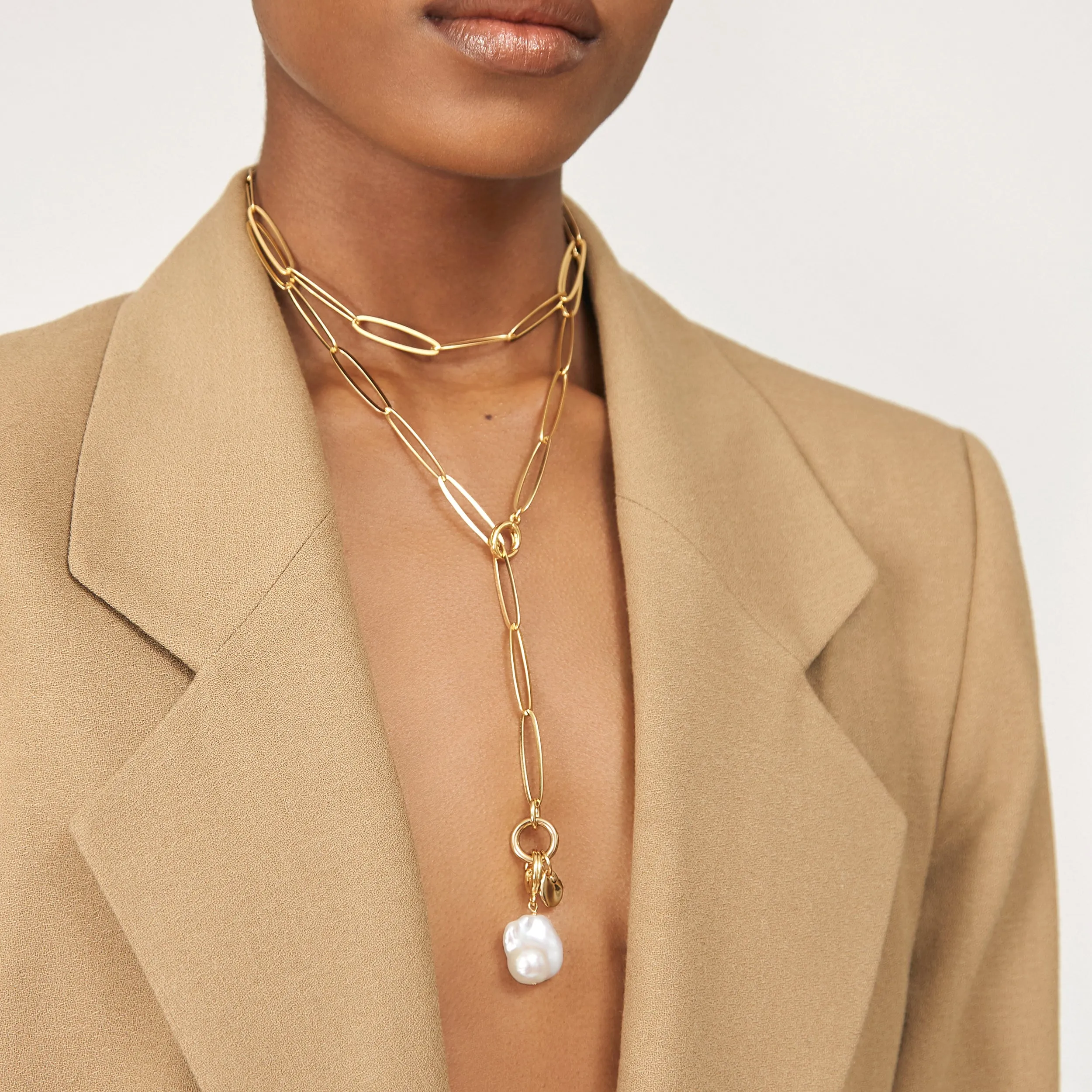 Arden Convertible Lariat - Gold