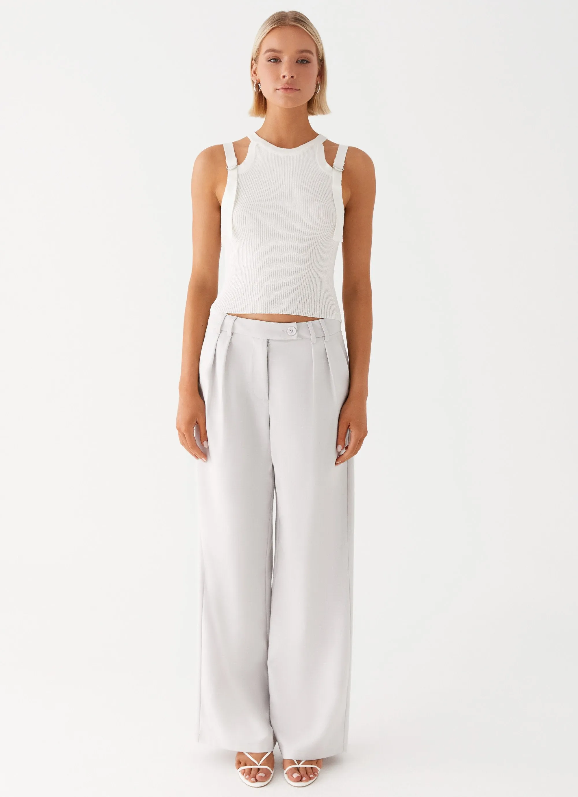 Asha Low Rise Pants - Ivory