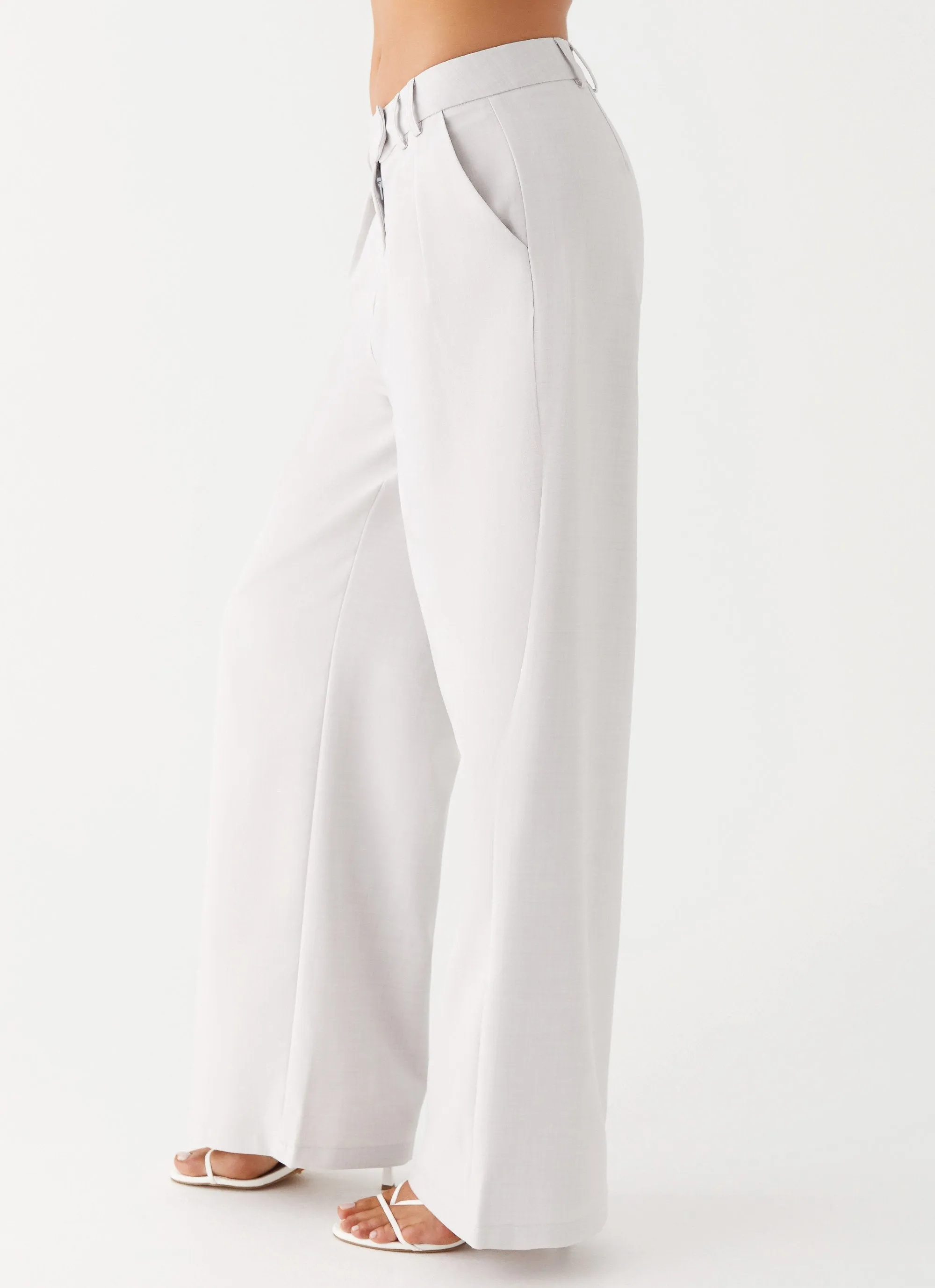 Asha Low Rise Pants - Ivory