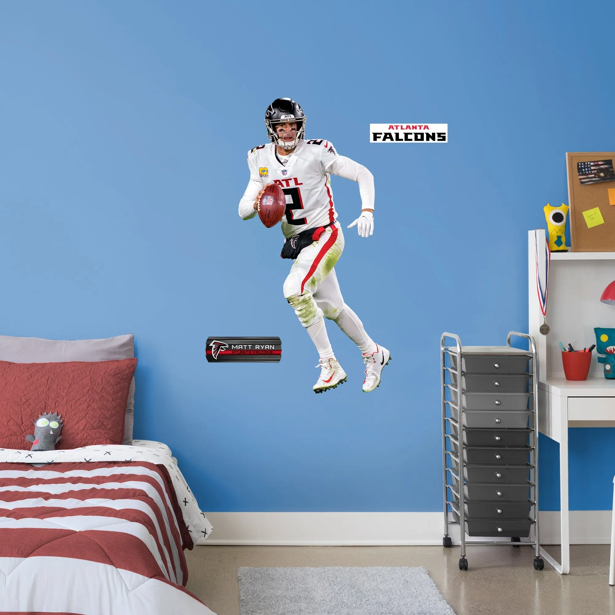 Atlanta Falcons: Matt Ryan         - Officially Licensed NFL Removable Wall   Adhesive Decal