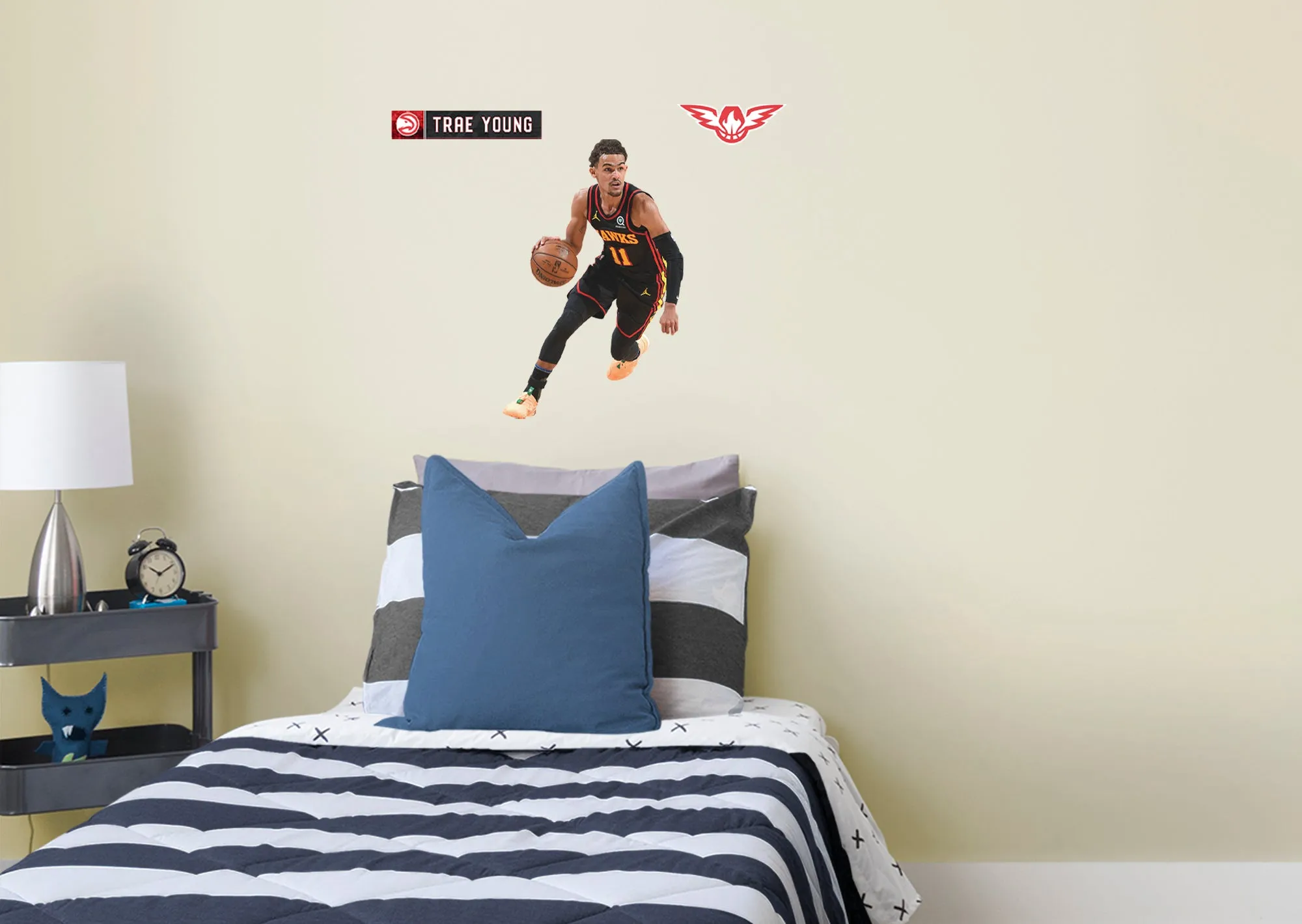 Atlanta Hawks: Trae Young  Statement        - Officially Licensed NBA Removable Wall   Adhesive Decal