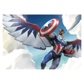 Avengers: Captain America (Sam Wilson) Clouds Painting Mural        - Officially Licensed Marvel Removable Wall   Adhesive Decal