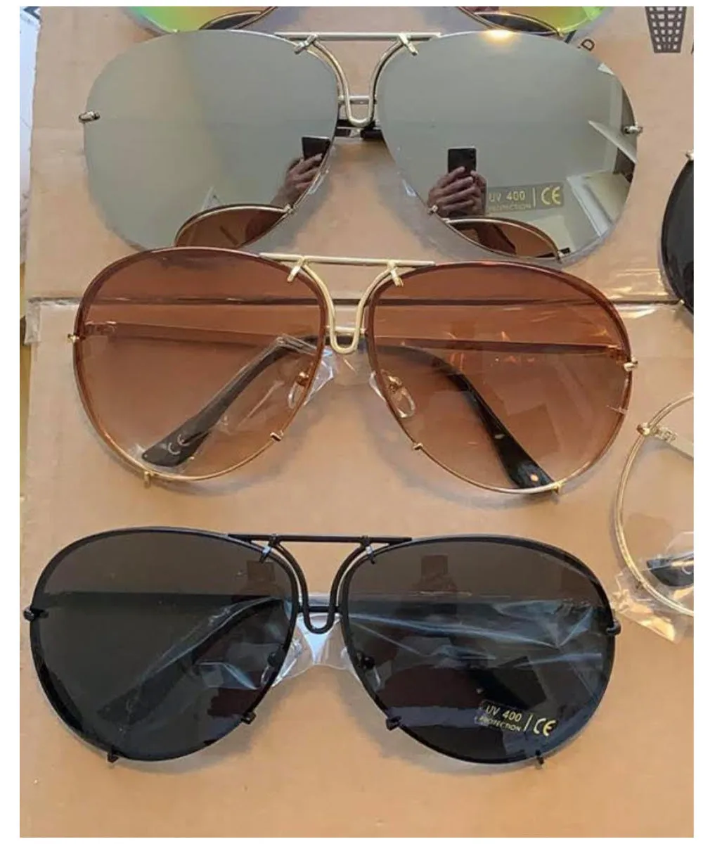 Aviator Sunglasses - Brown