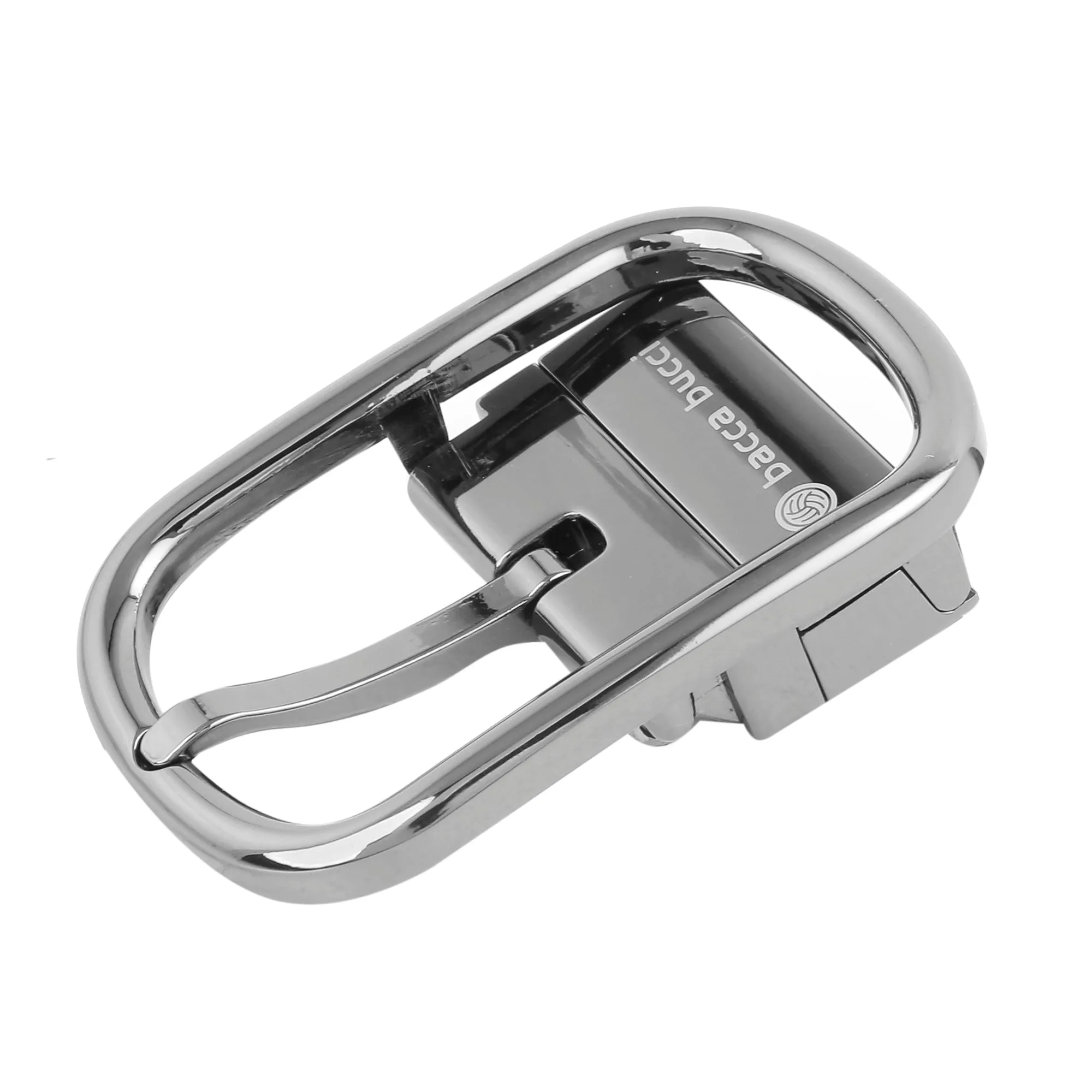 Bacca Bucci 35MM Nickle-Free Reversible Clamp Belt Buckle with Branding (Buckle only)