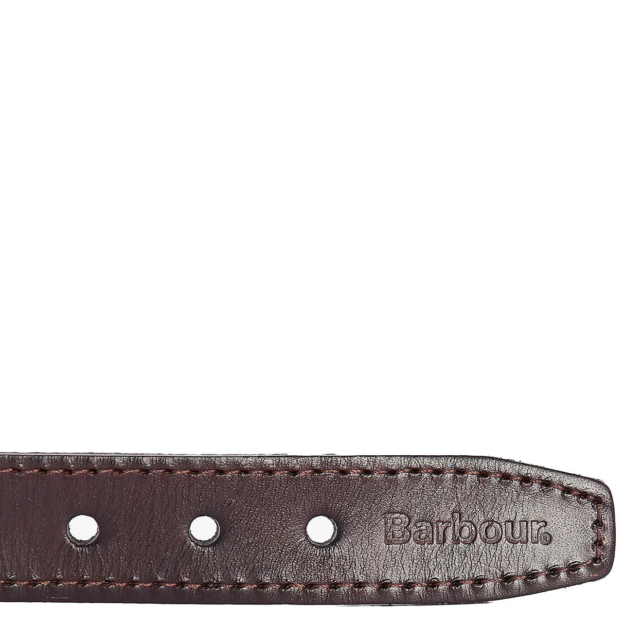 Barbour Leather Webbed Belt Navy