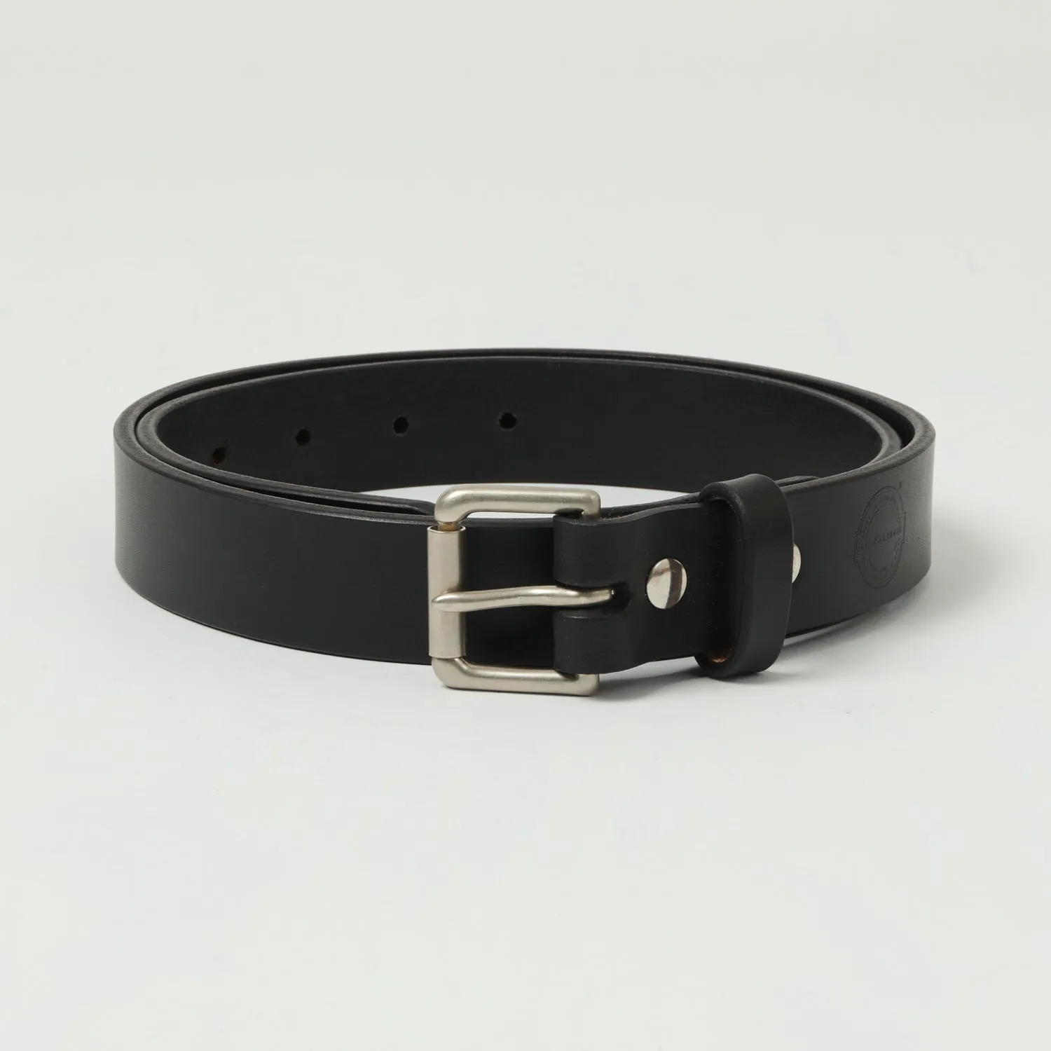 Barnes & Moore Slim Roller Belt - Black/Nickel