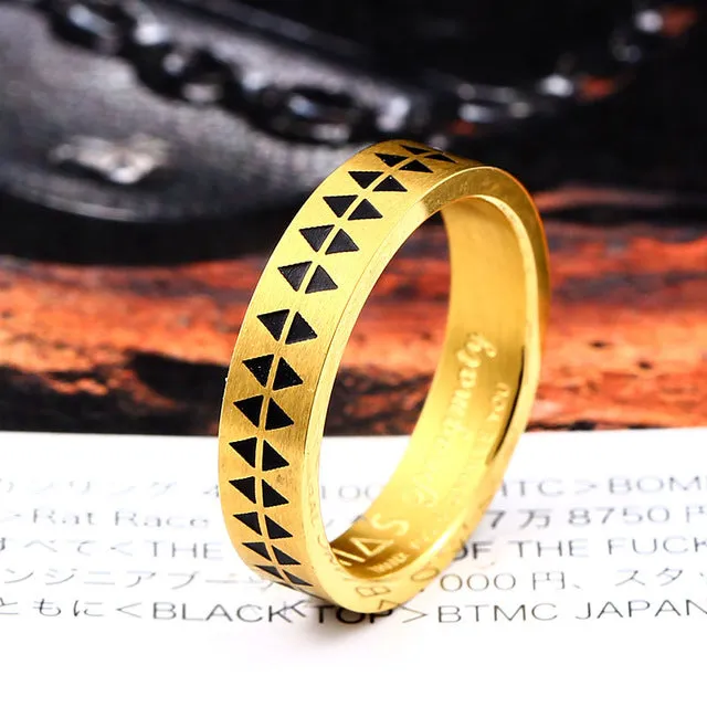 BEIER Viking Ring Punk Gothic Titanium Stainless Steel Serrated tattoo totem For Men Jewelry BR-R088