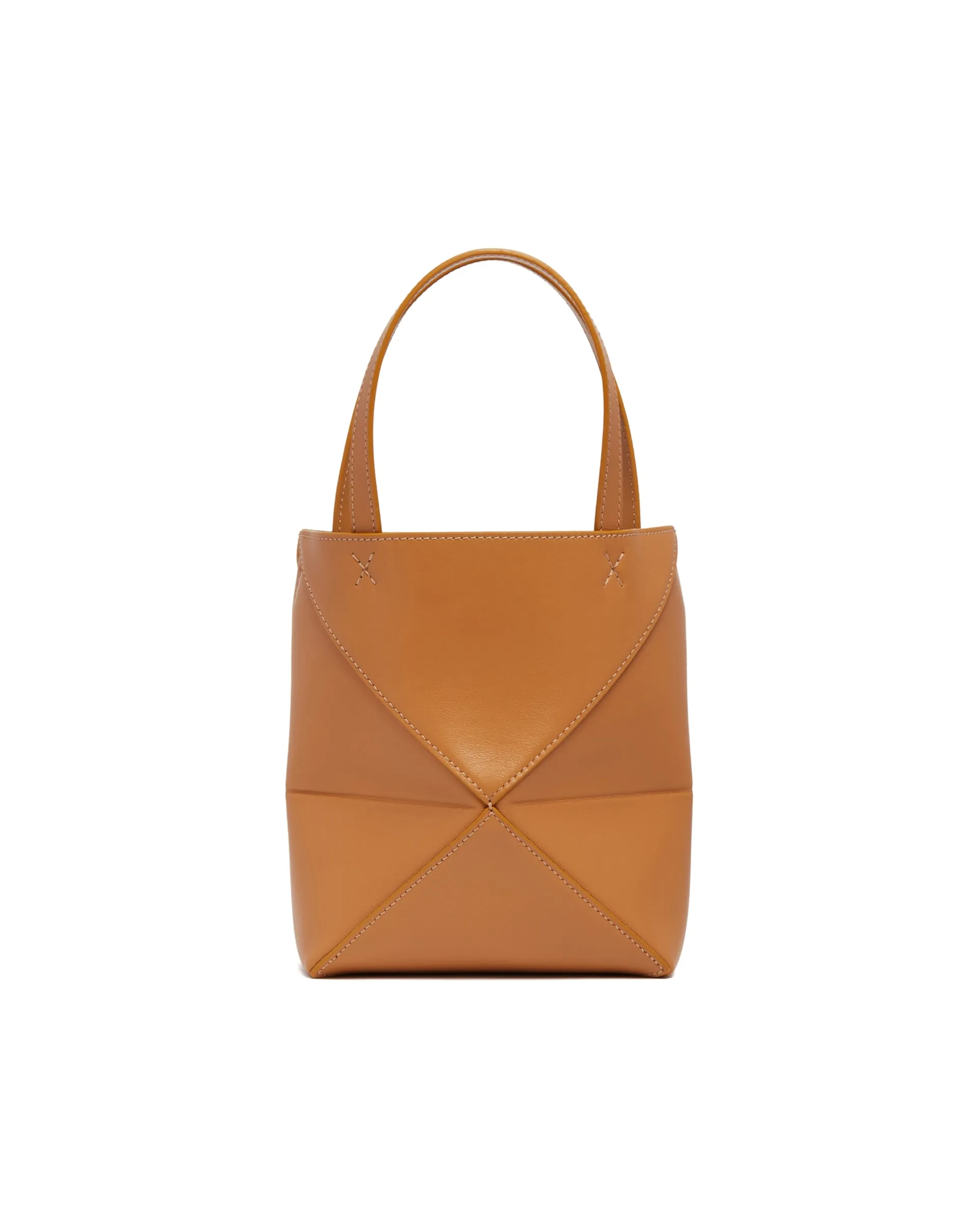 Beige Mini Puzzle Fold Tote