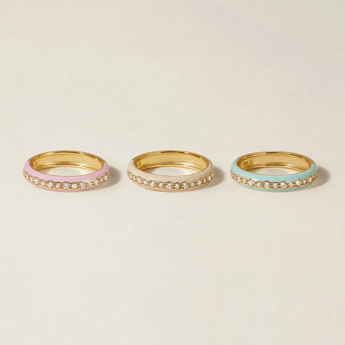 Ben enamel ring set