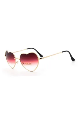 Berry Red Ombre Heart Glasses