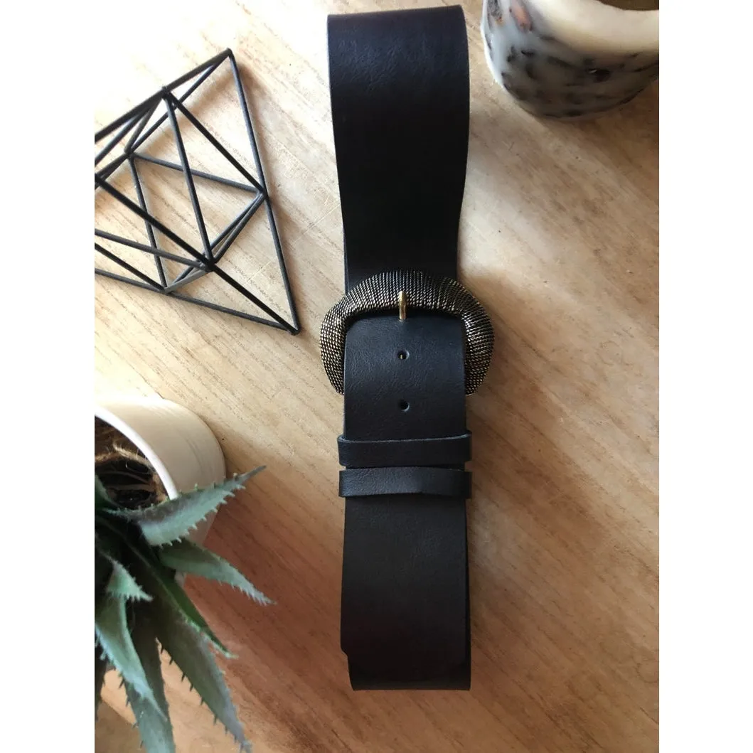 Black Leather Belt