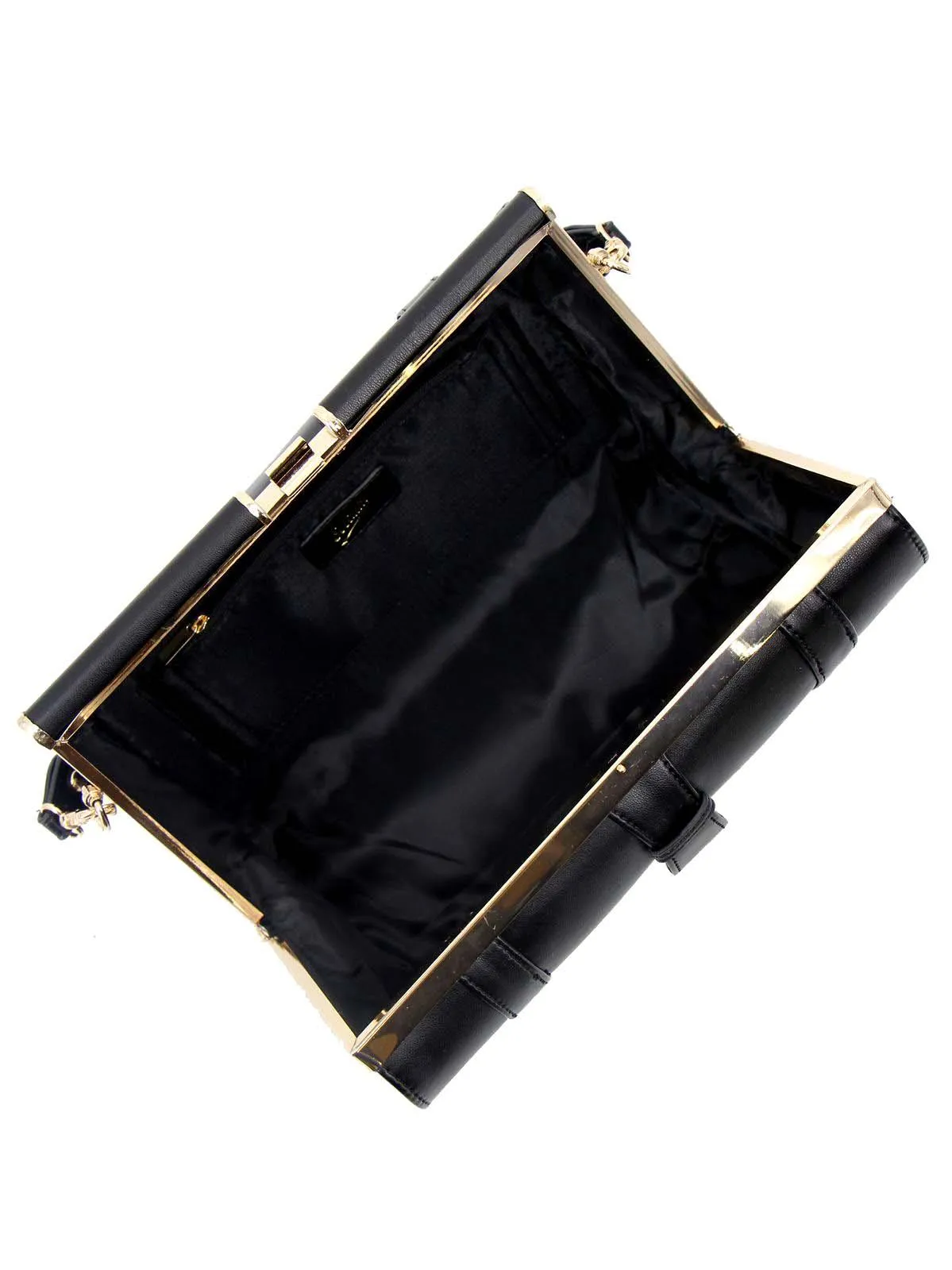 Elegant Black Nostalgia Mid-Century Style Frame Bag - Vintage Inspired Chic Handbag