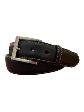 Black Pebbled Calf Belt