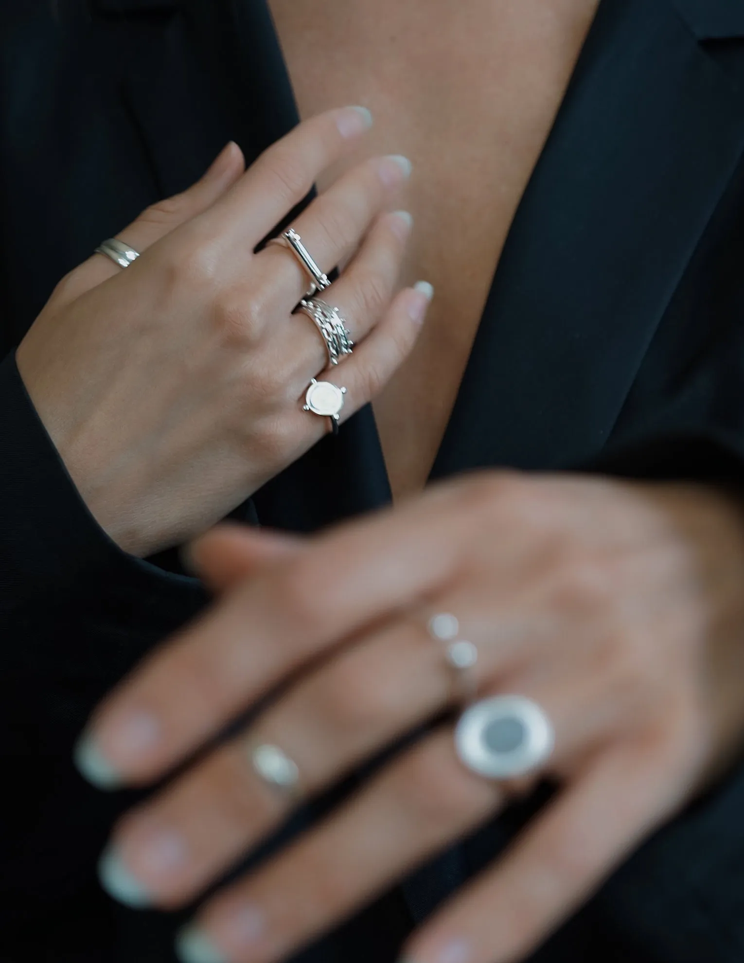 Blind Compass ring <br>Silver