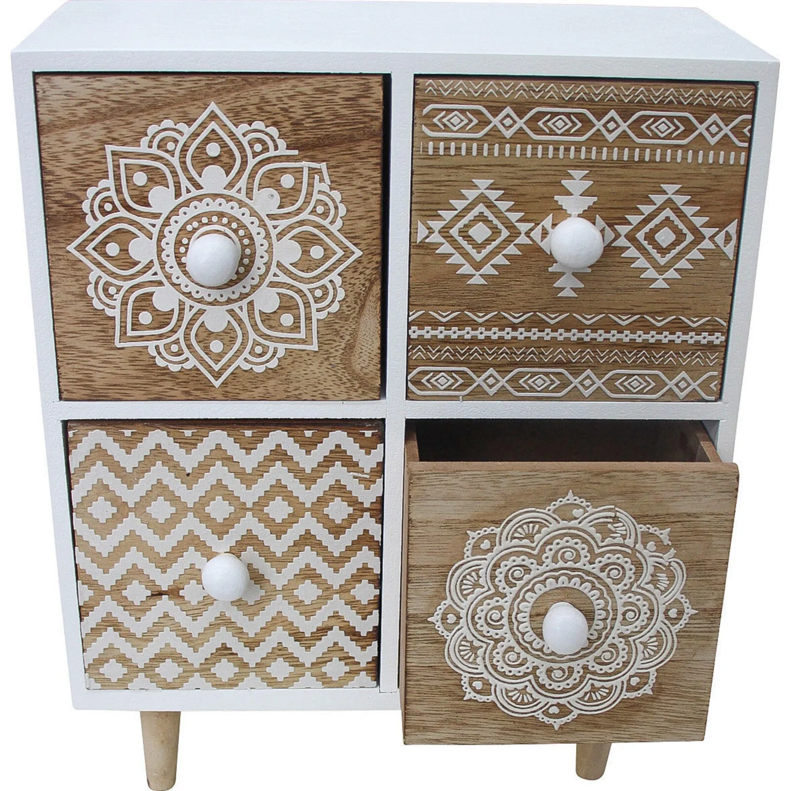 Boho Table Top 4 Draw Chest