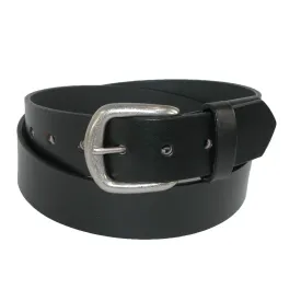 Boston Leather Men's Big & Tall Leather Stretch Belt with Hidden Elastic