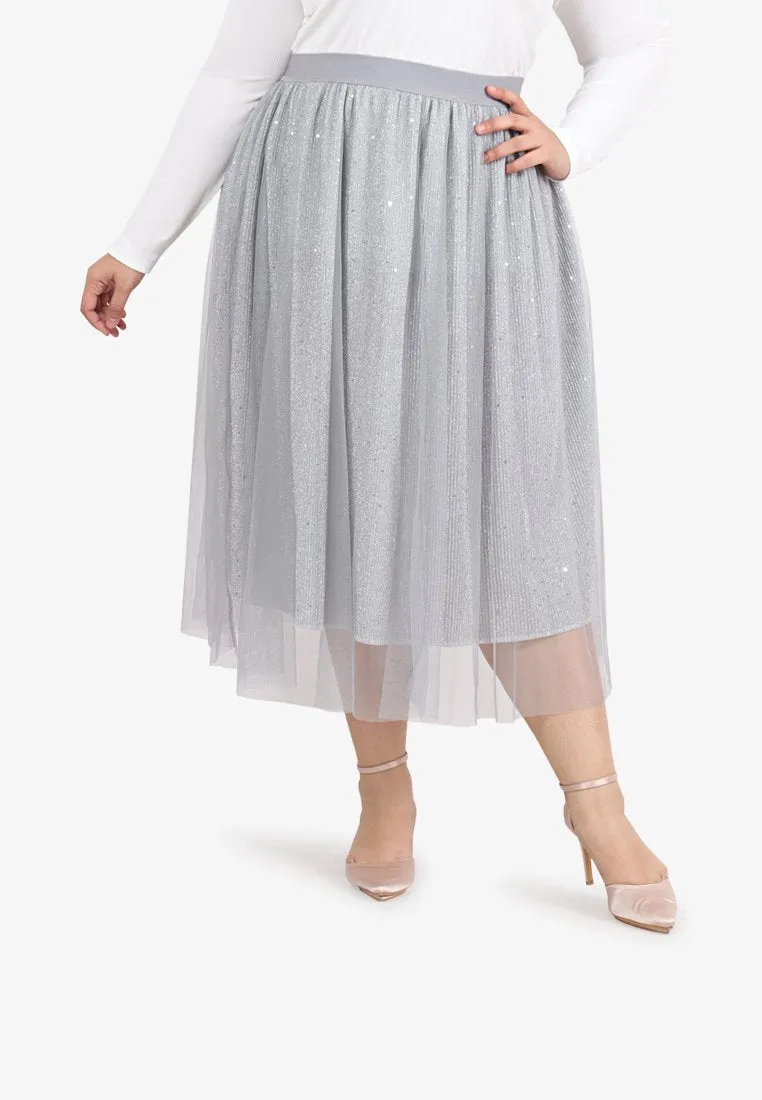 Bradshaw Bling Bling Midi Tutu Skirt - Light Grey