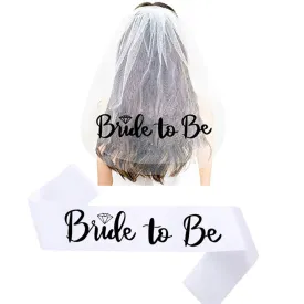 Bride to Be Veil & Sash combo