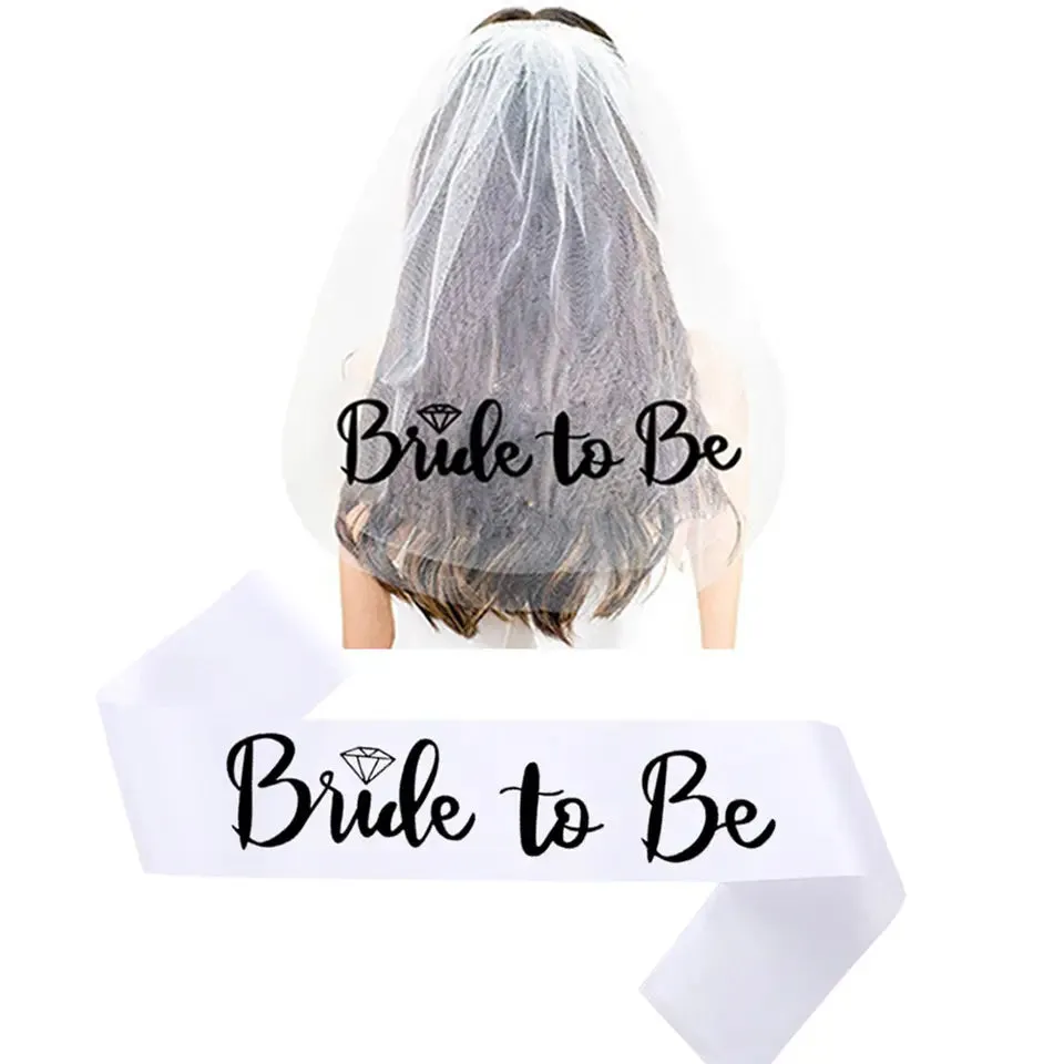 Bride to Be Veil & Sash combo