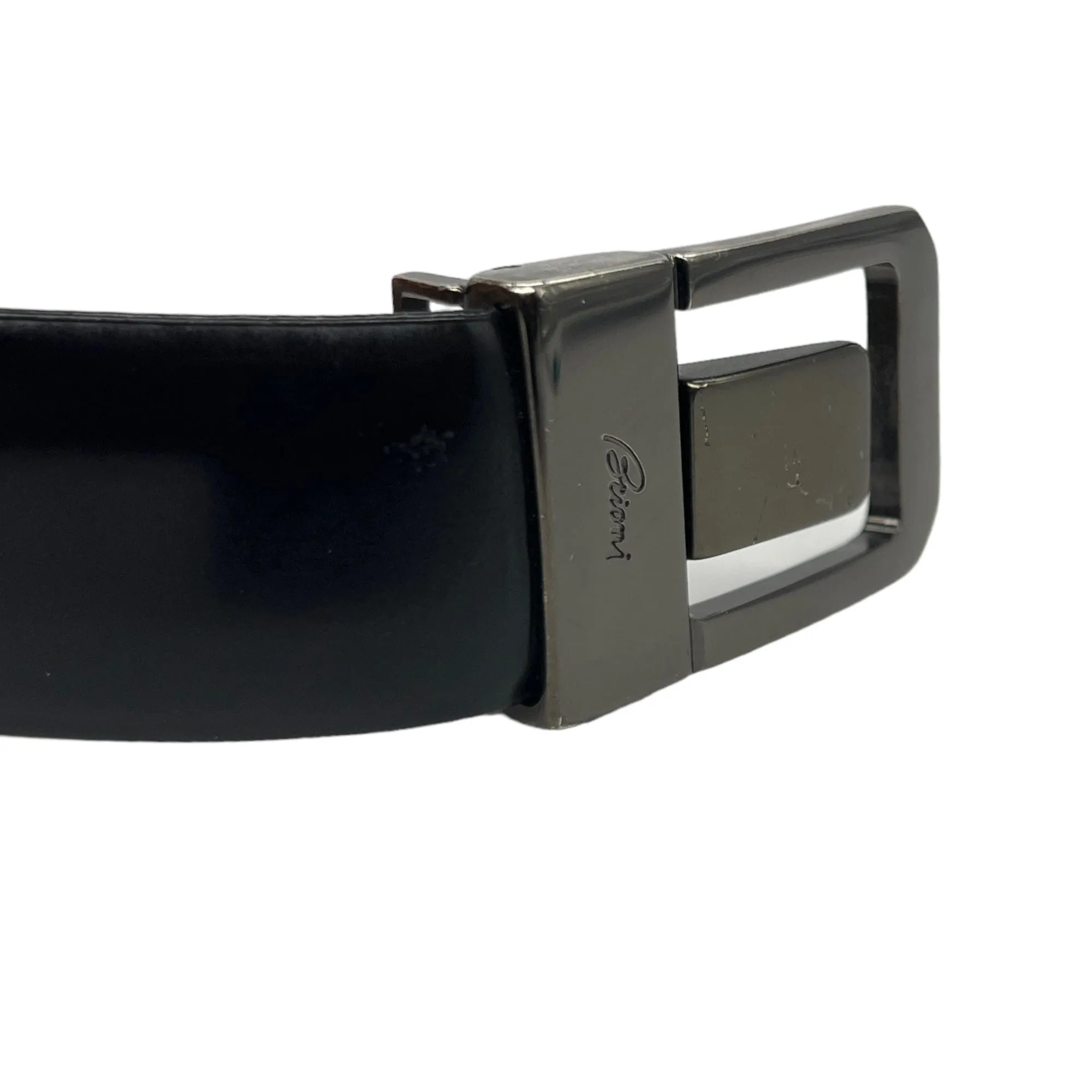 BRIONI Vintage Leather Belt - Black