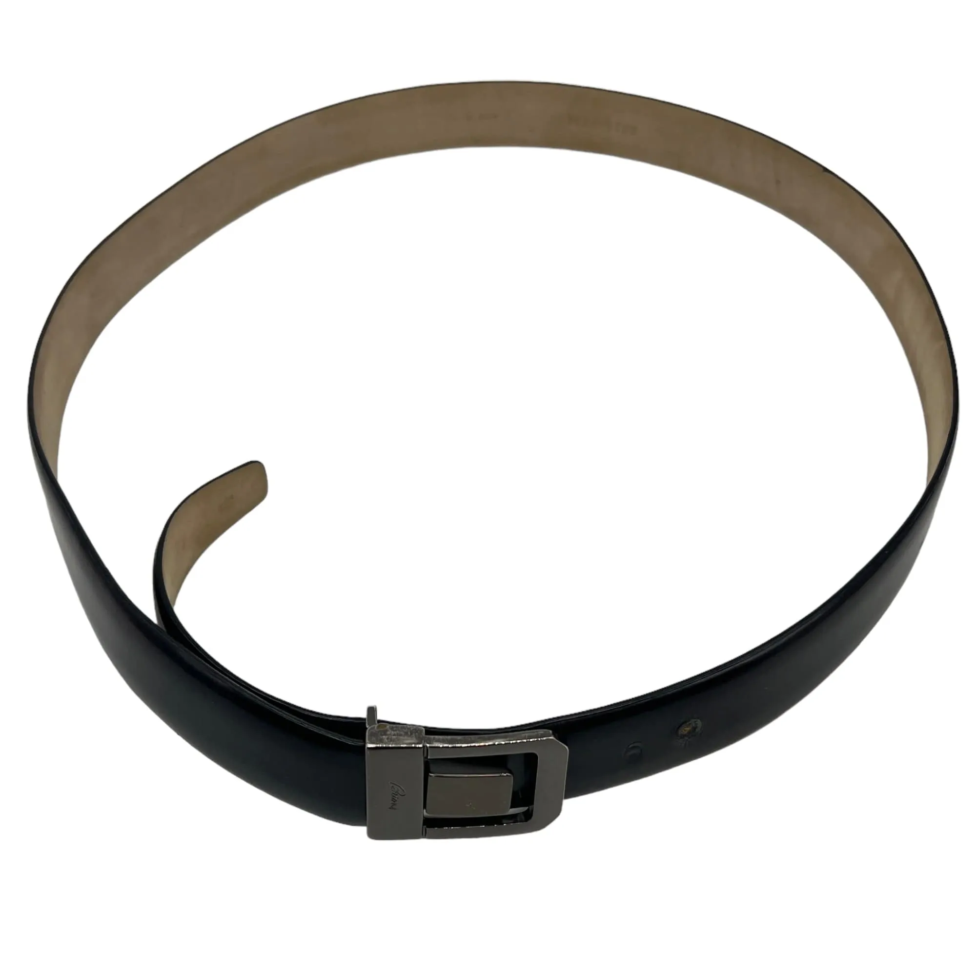 BRIONI Vintage Leather Belt - Black