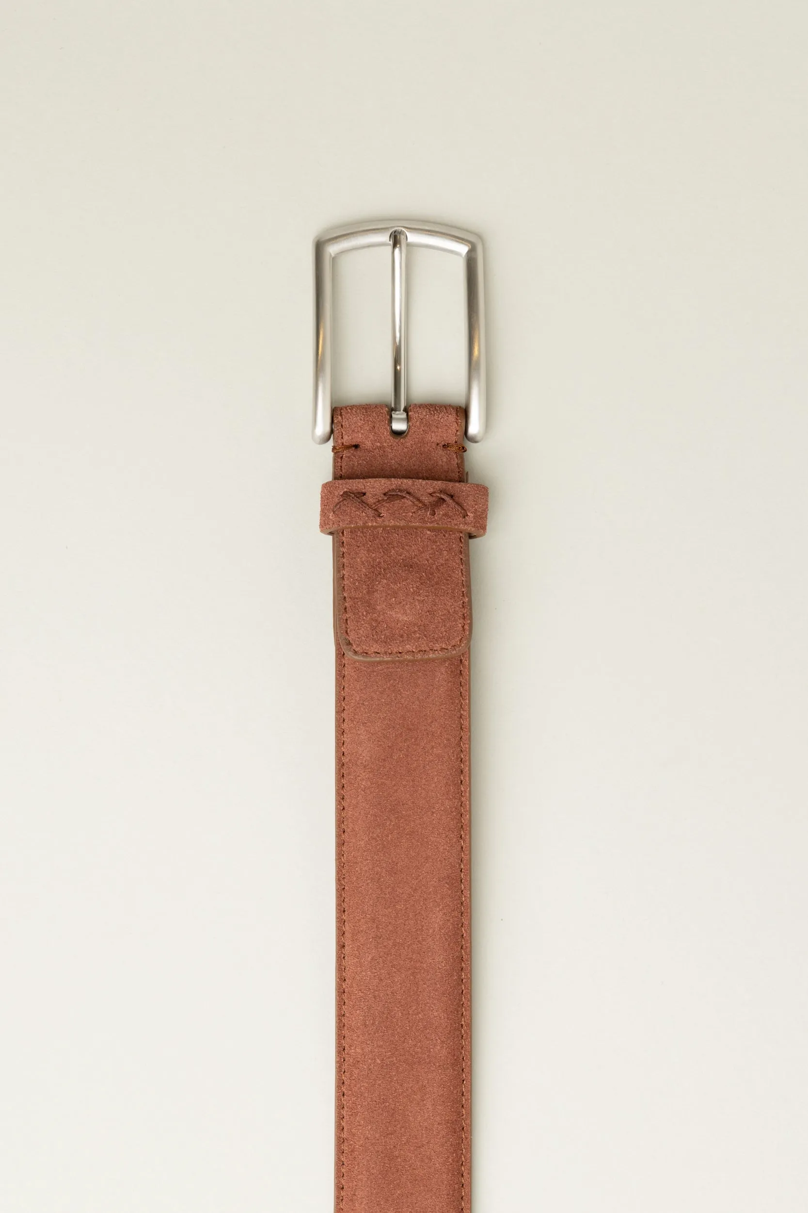 Brown Leather Suede Belt