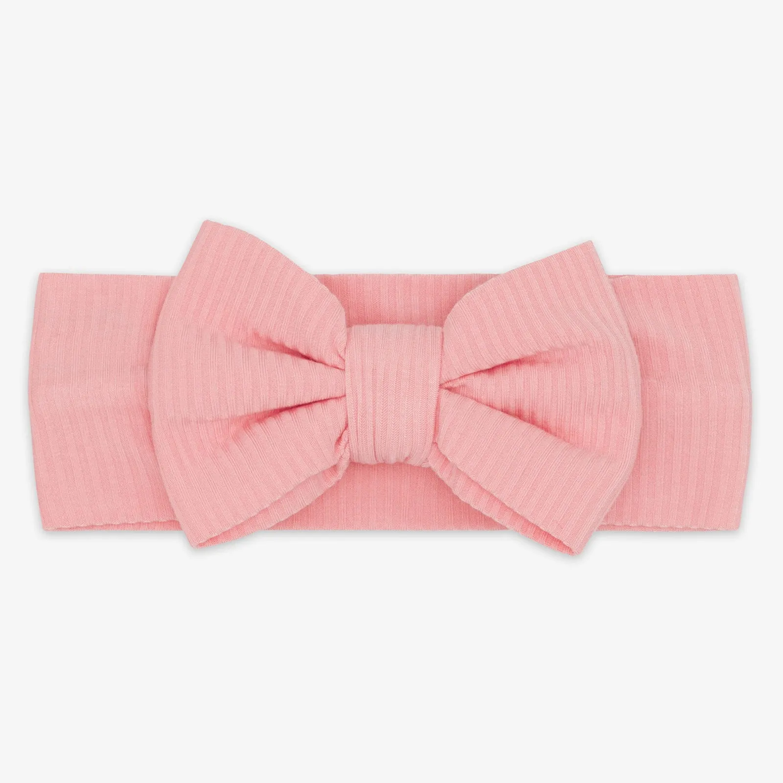 Bubblegum Ribbed Luxe Bow Headband