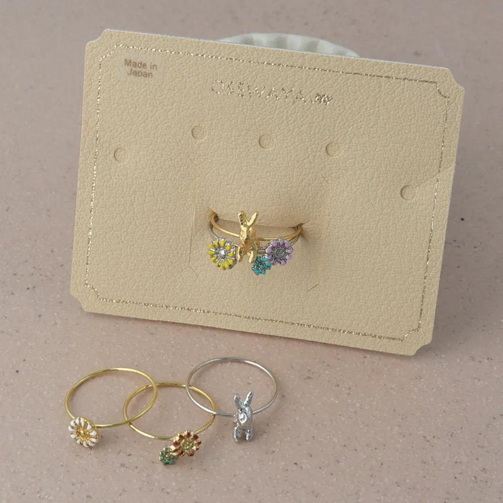 Bunny and Flower Ring Set