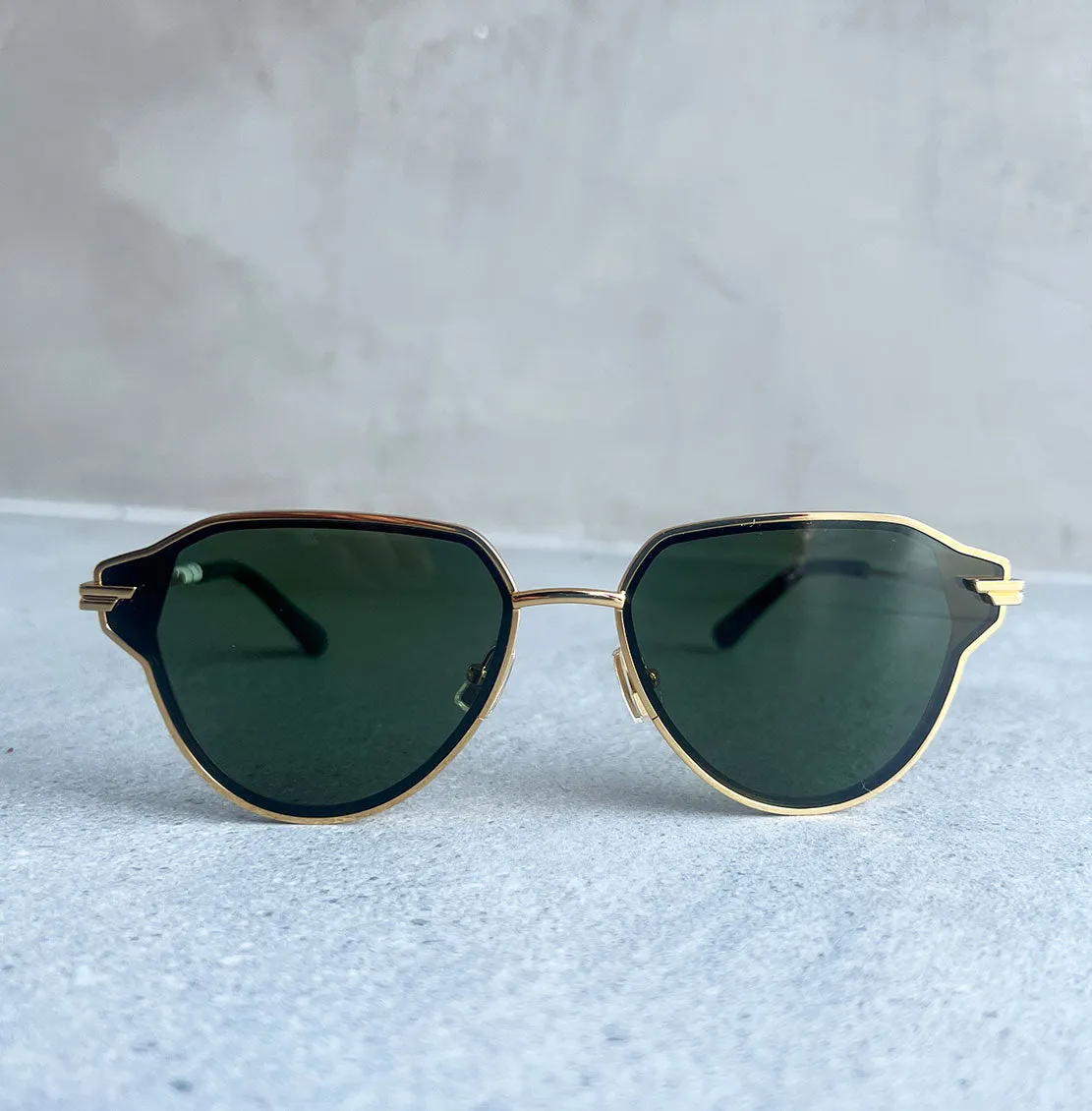 BV 1271S Glaze Metal Aviator, Gold