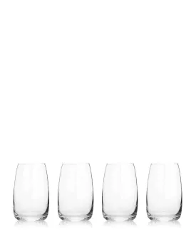 Carrol Boyes 4 Piece Ripple Hiball Glass Set - Clear