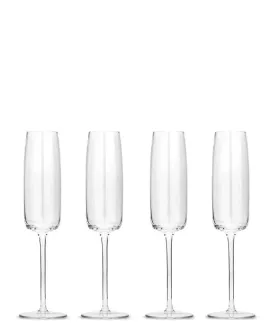 Carrol Boyes Ripple 4 Piece Chamagne Flute Glass - Clear