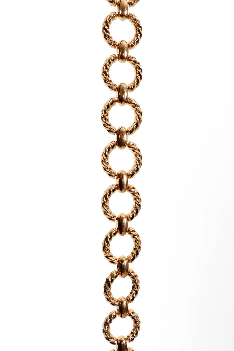 Chain Rule - Gold Circle Twist Chain Belt