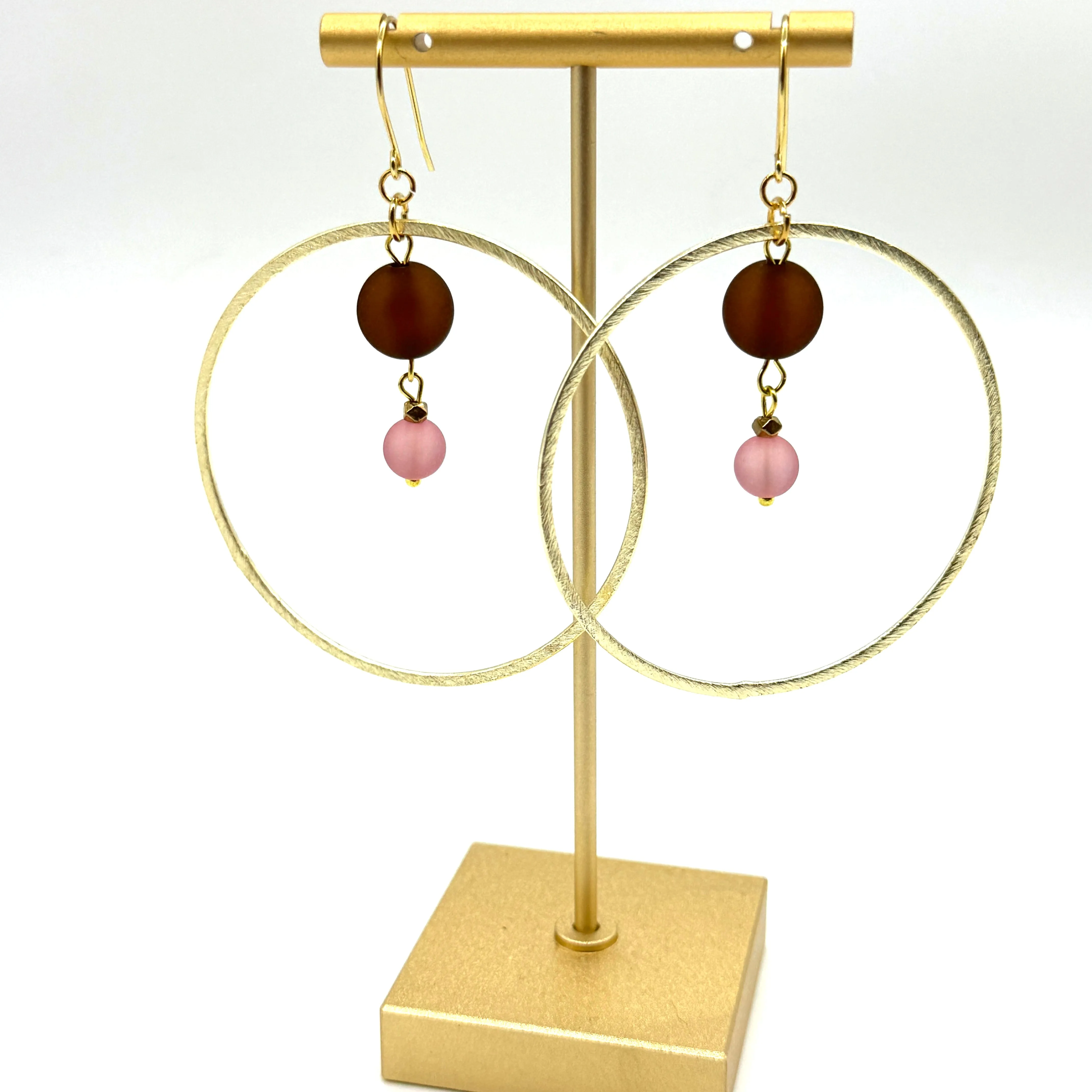 Chic Golden Globe Drop Earrings