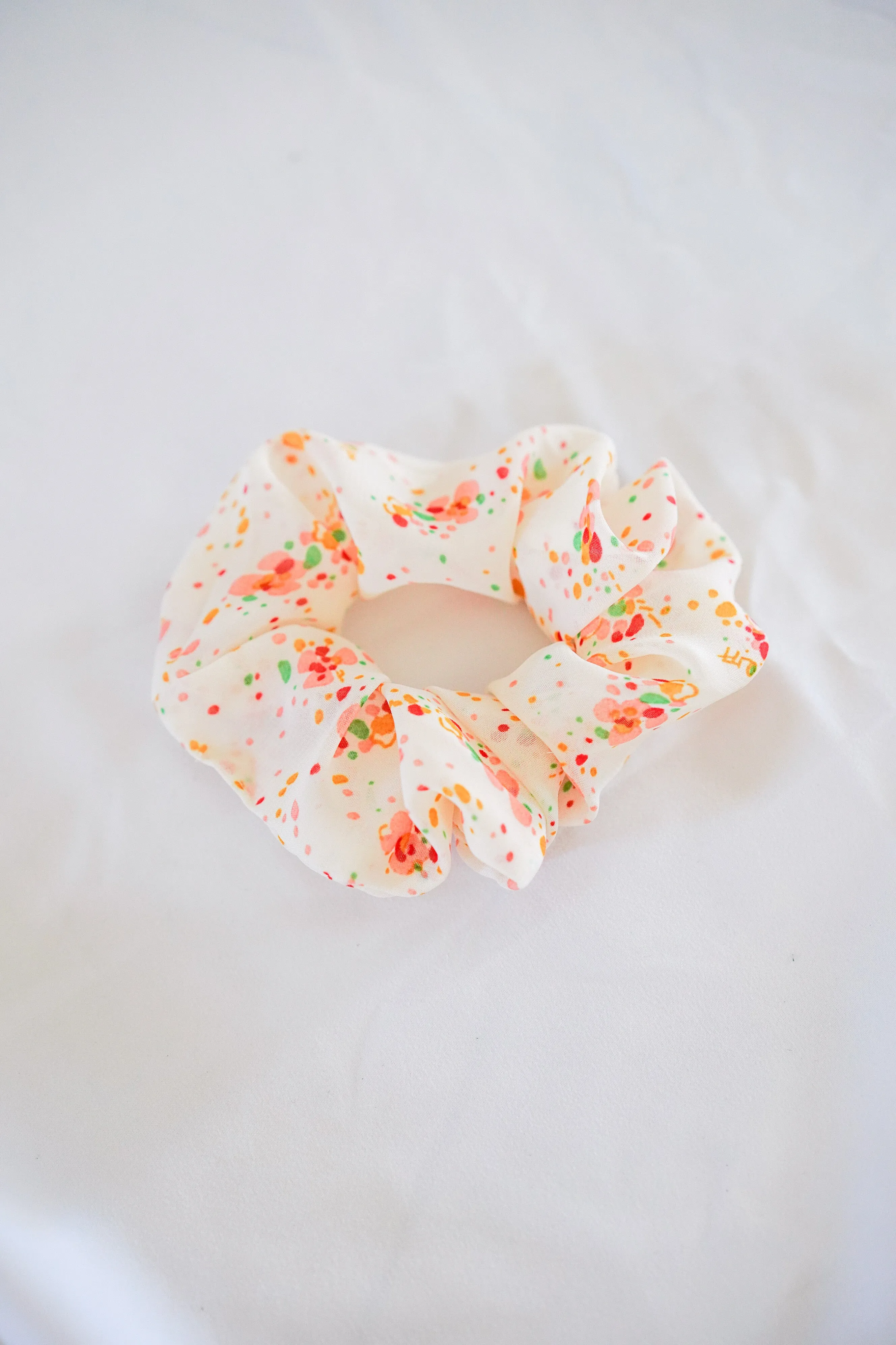 Chiffon Floral Scrunchie