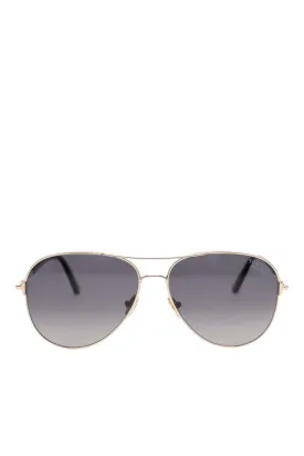 Clark Polarized Black Smoke Aviator Sunglasses