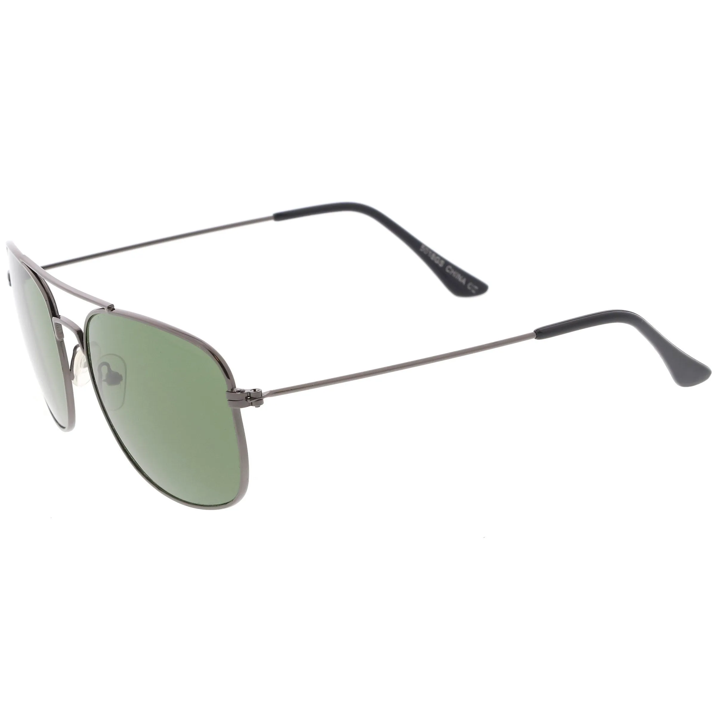 Classic Square Metal Aviator Sunglasses