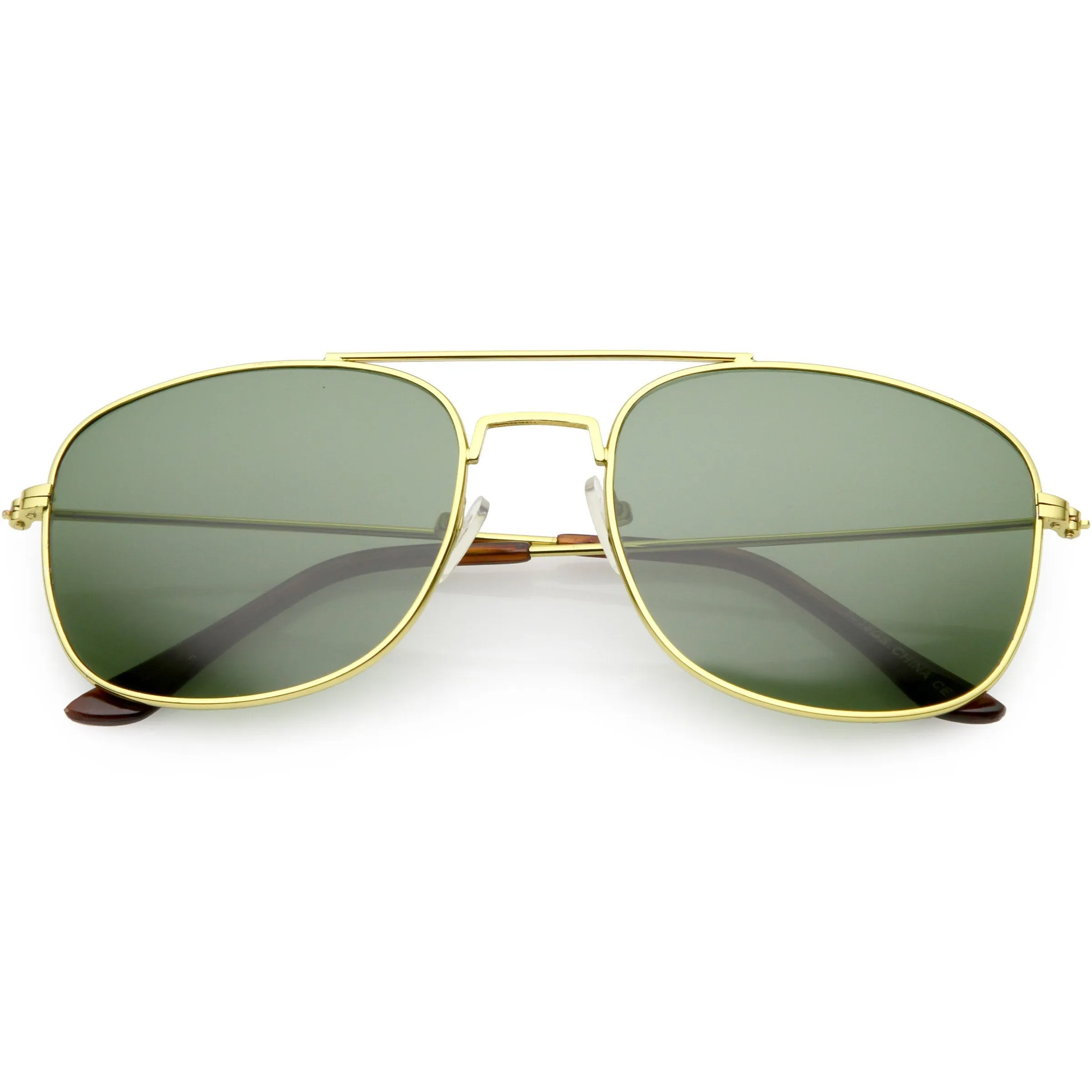 Classic Square Metal Aviator Sunglasses