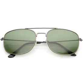 Classic Square Metal Aviator Sunglasses