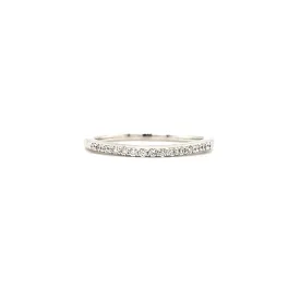 Diamond Ring with Fifteen Round Diamonds in 14K White Gold