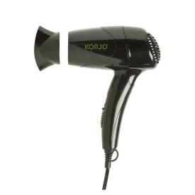 Dual voltage foldaway hair dryer