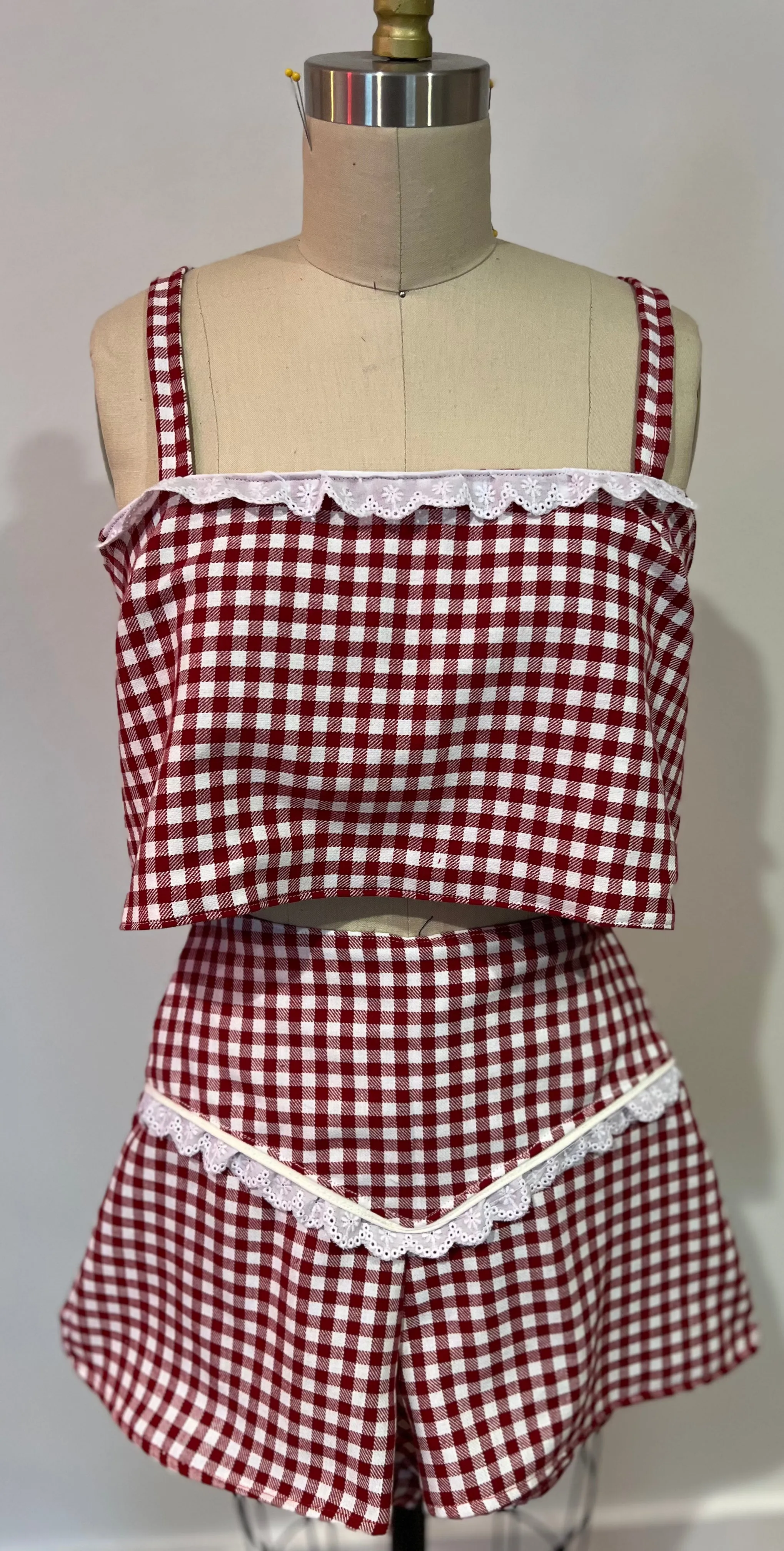 Emmylou Gingham Boxy Tank Top